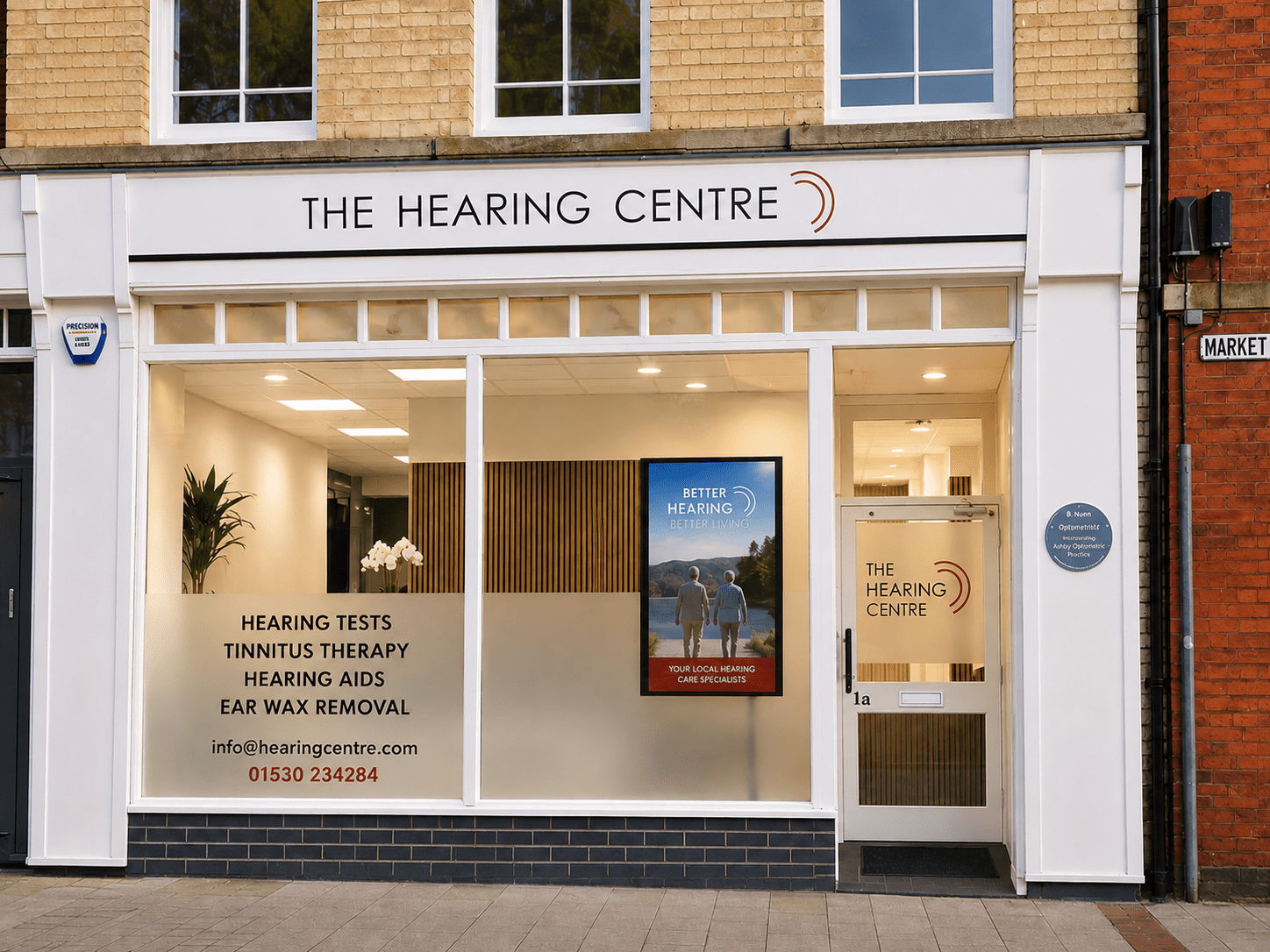 The Hearing Centre, 1a Market Street, Ashby de la Zouch, LE65 1AF